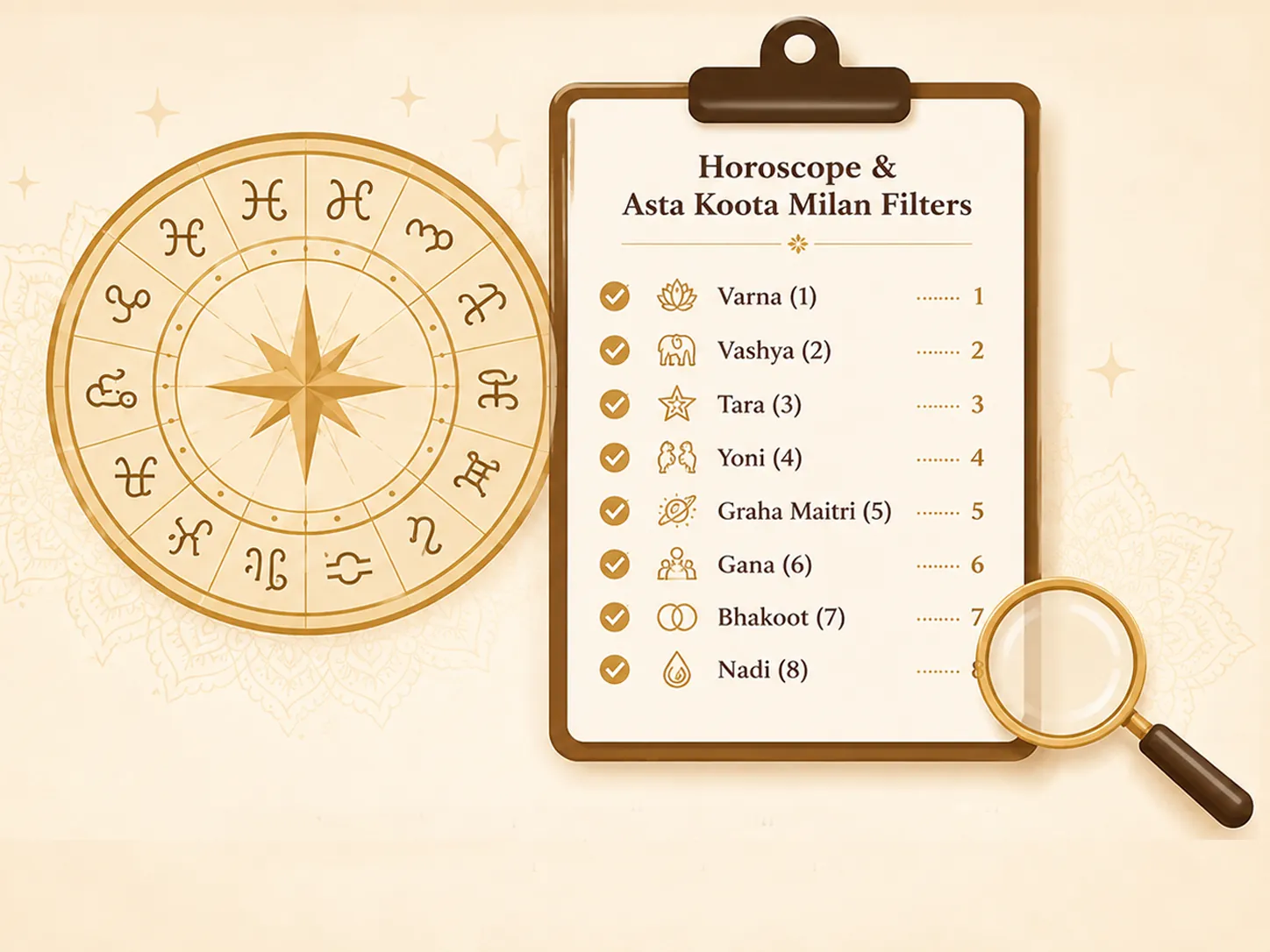 Horoscope matrimony filters for Smartha Madhwa and Sri Vaishnava Brahmin bride and groom matches across India and NRI families